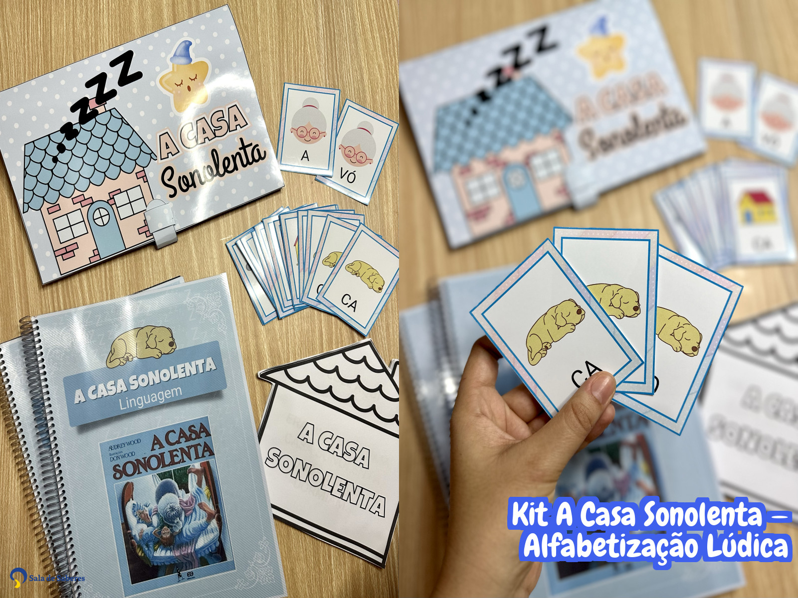 Preview de Kit A Casa Sonolenta — Alfabetização Lúdica