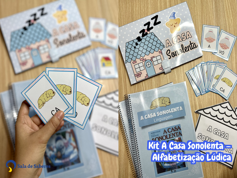 Imagem de Kit A Casa Sonolenta — Alfabetização Lúdica