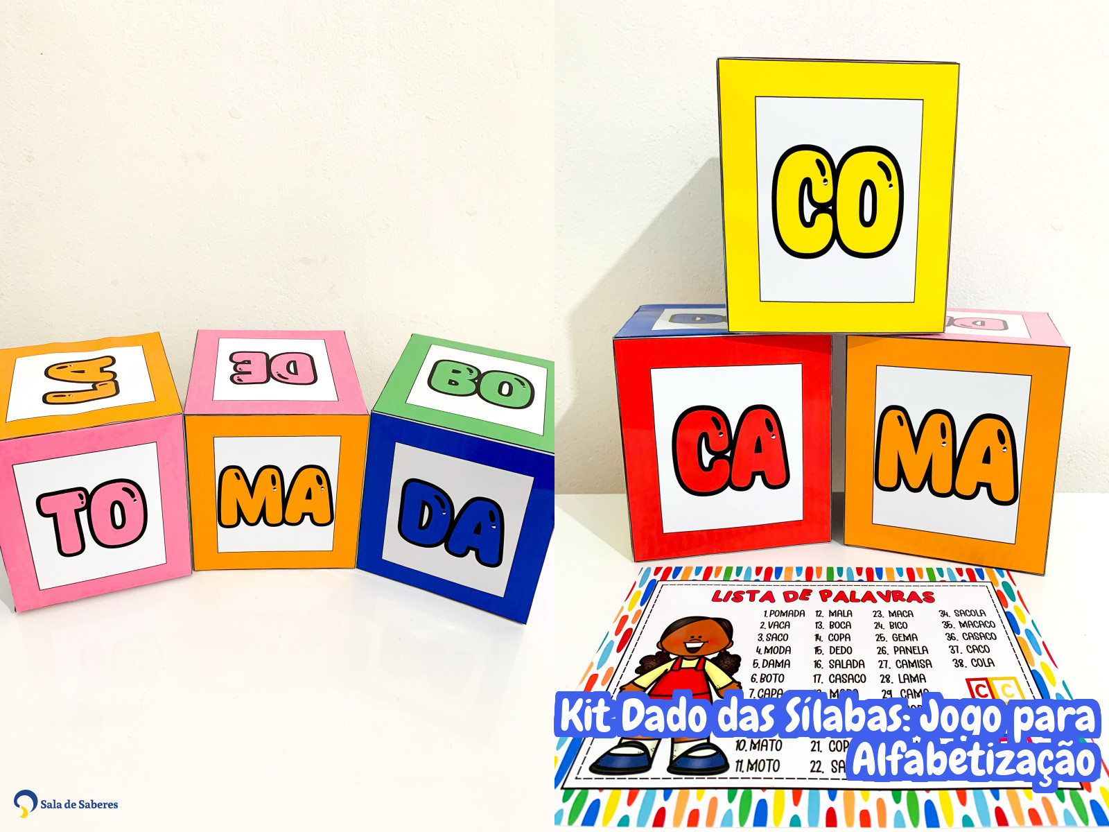 Preview de Kit Dado das Sílabas: Jogo para Alfabetização
