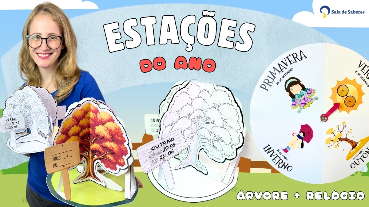 Imagem de Kit Maquete das Estações do Ano + Relógio das Estações