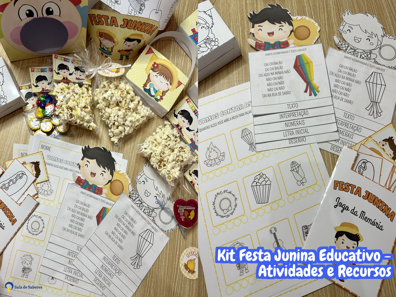 Preview de Kit Festa Junina Educativo - Atividades e Recursos