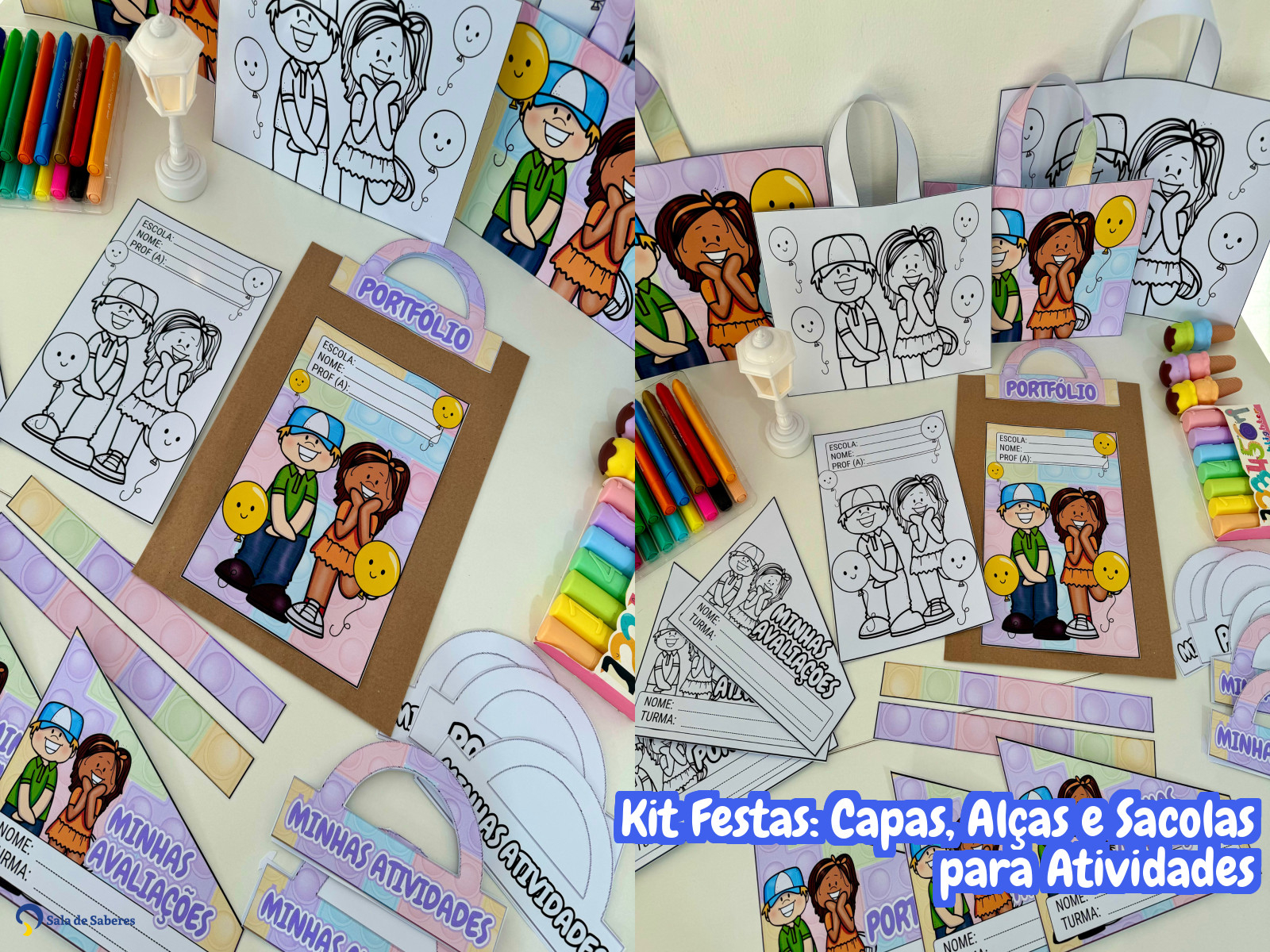 Preview de Kit Festas: Capas, Alças e Sacolas para Atividades