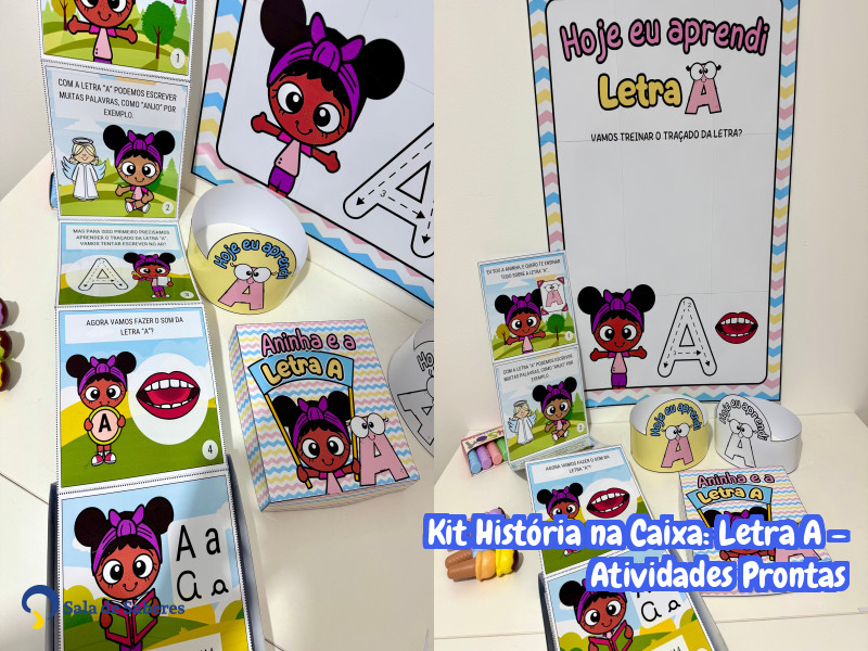 Imagem de Kit História na Caixa: Letra A - Atividades Prontas