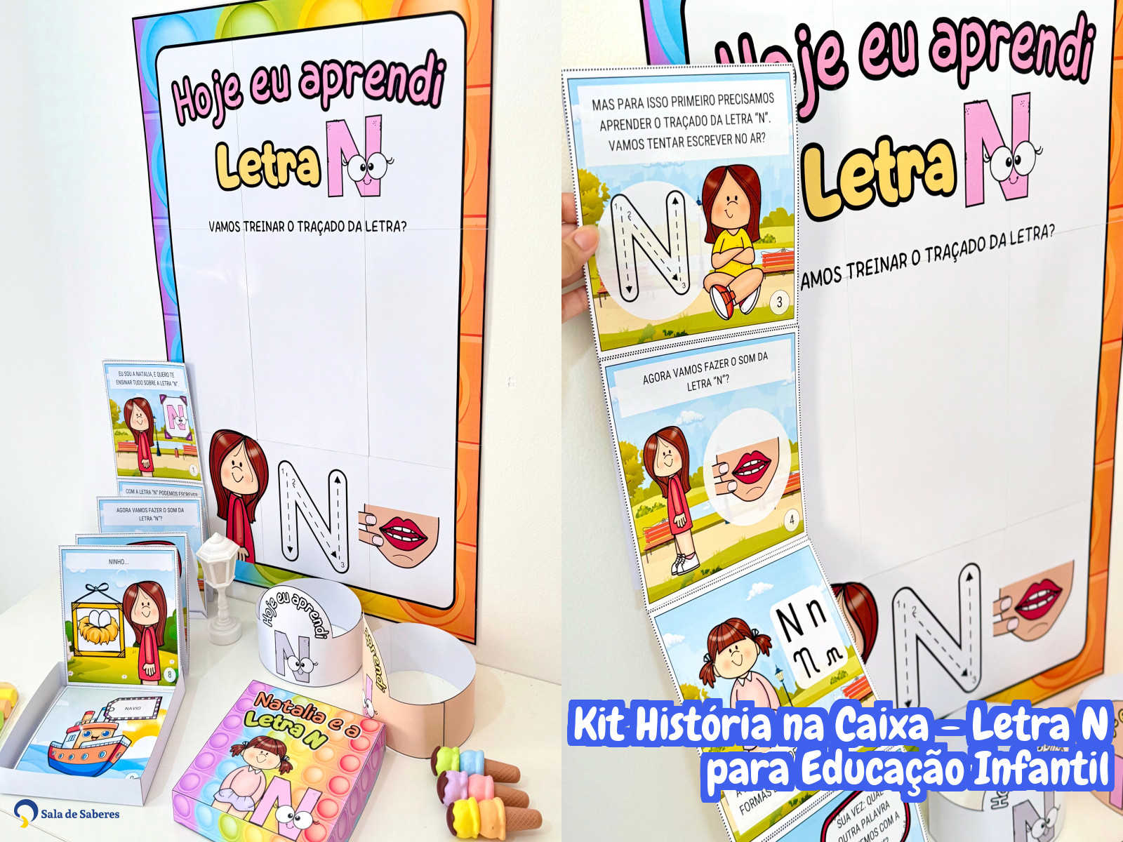 Preview de Kit História na Caixa - Letra N para Educação Infantil