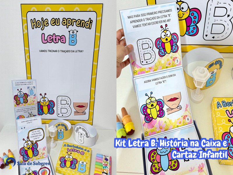 Imagem de Kit Letra B: História na Caixa e Cartaz Infantil