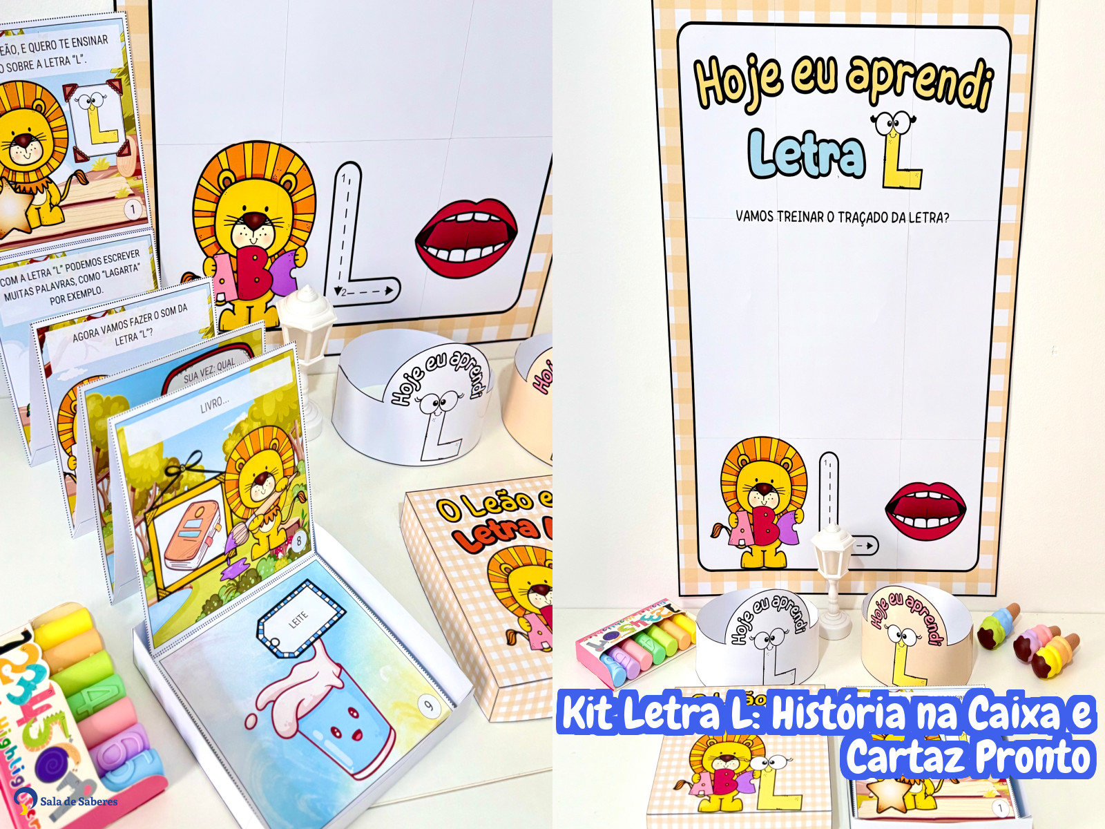 Preview de Kit Letra L: História na Caixa e Cartaz Pronto