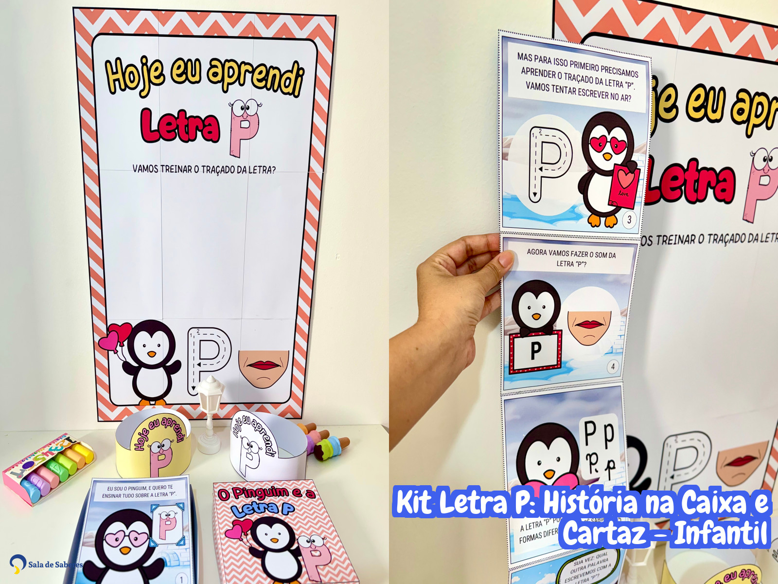 Preview de Kit Letra P: História na Caixa e Cartaz - Infantil