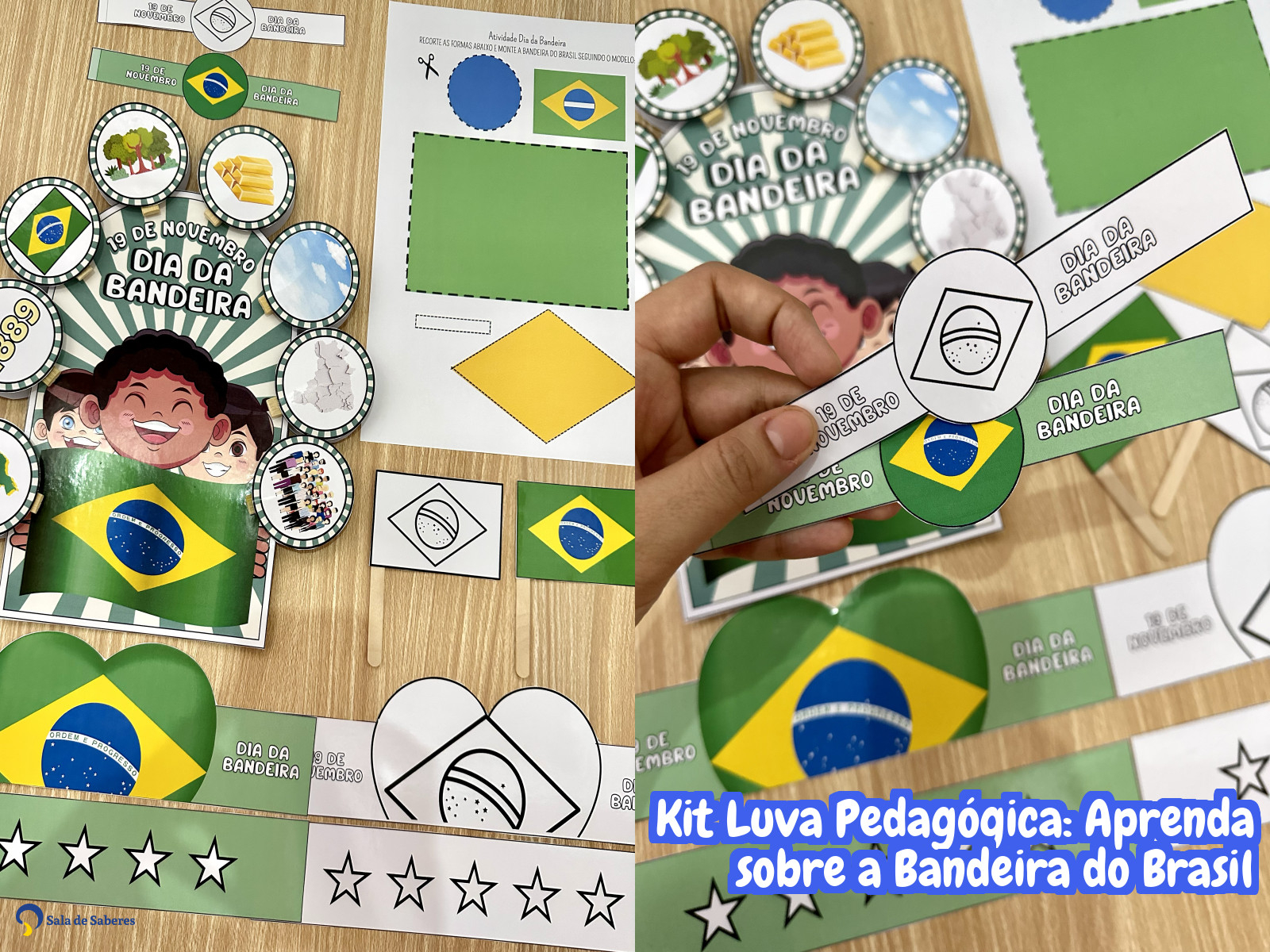 Preview de Kit Luva Pedagógica e Lembrancinhas Dia da Bandeira