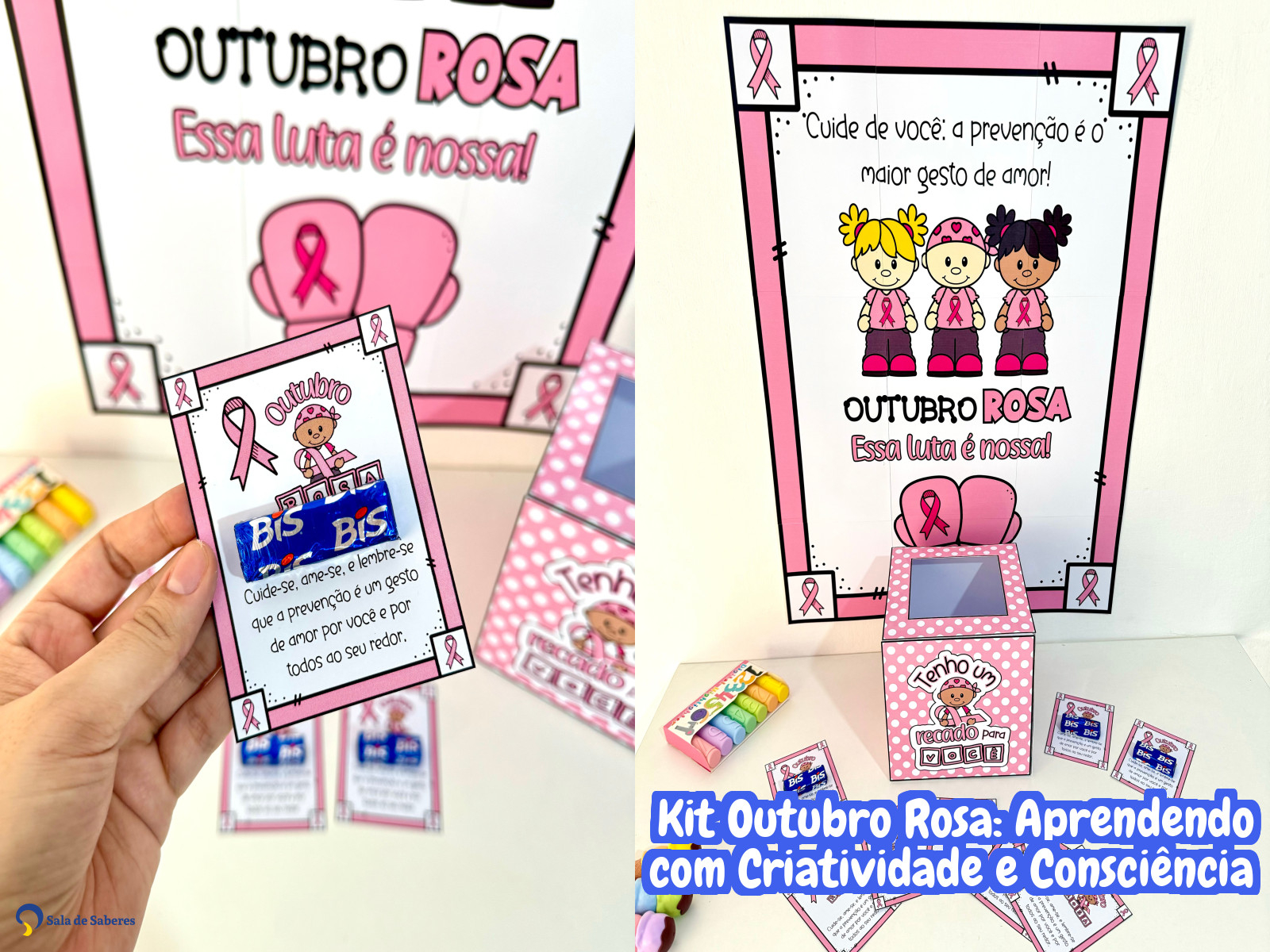 Preview de Kit Outubro Rosa: Aprendendo com Criatividade e Consciência