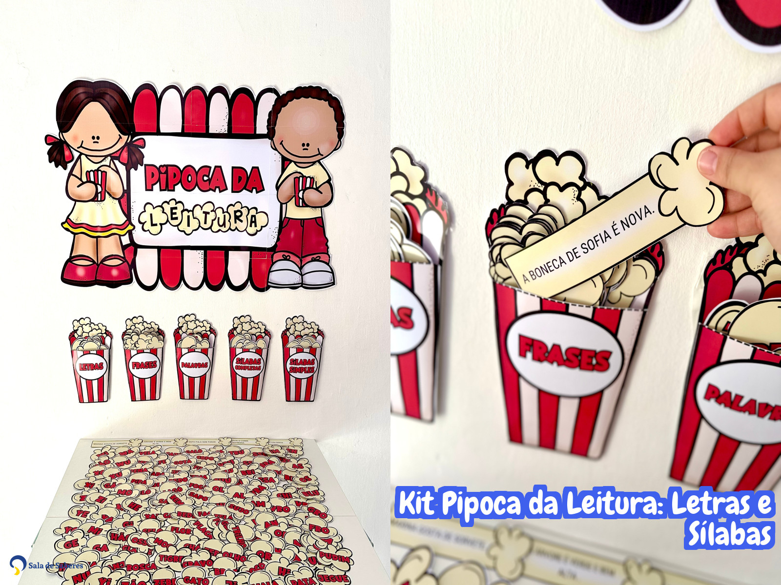 Preview de Kit Pipoca da Leitura: Letras e Sílabas