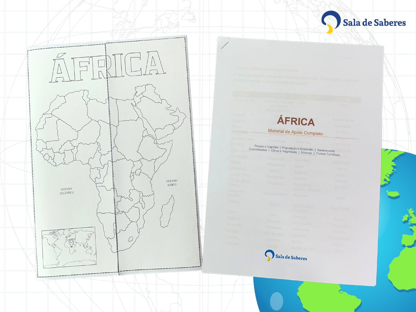 Imagem de Lapbook da África — Material Pedagógico Completo em PDF 