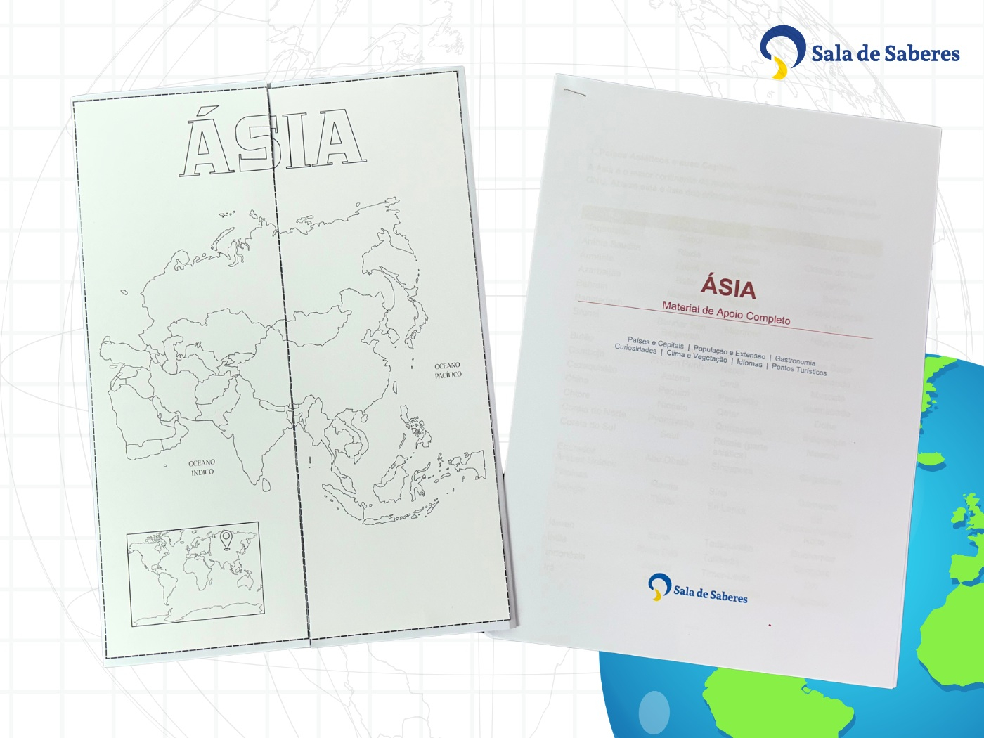 Imagem de Lapbook da Ásia — Material Pedagógico Completo em PDF