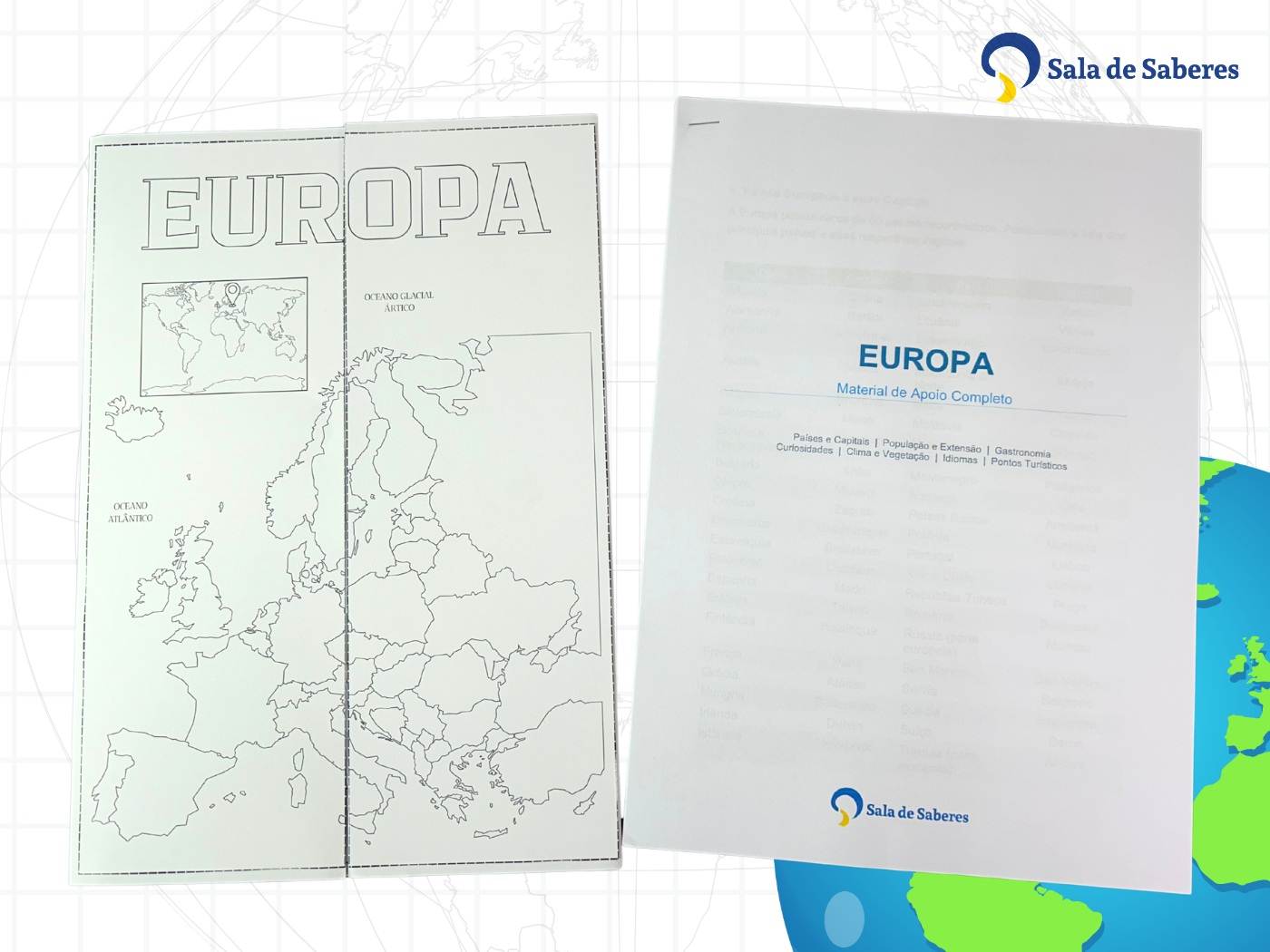 Imagem de Lapbook da Europa — Material Pedagógico Completo em PDF