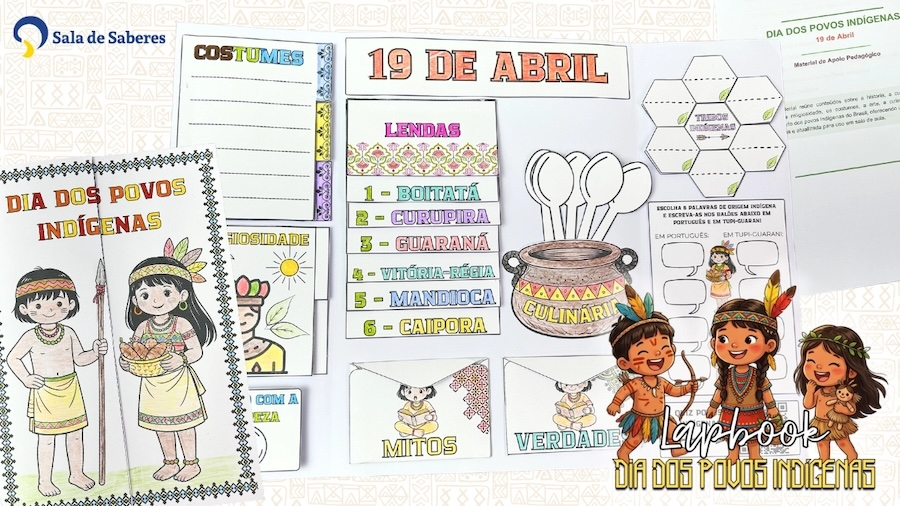 Preview de Lapbook Sobre os Povos Indígenas do Brasil — 19 de Abril 
