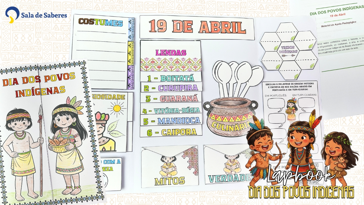 Preview de Lapbook Sobre os Povos Indígenas do Brasil — 19 de Abril 