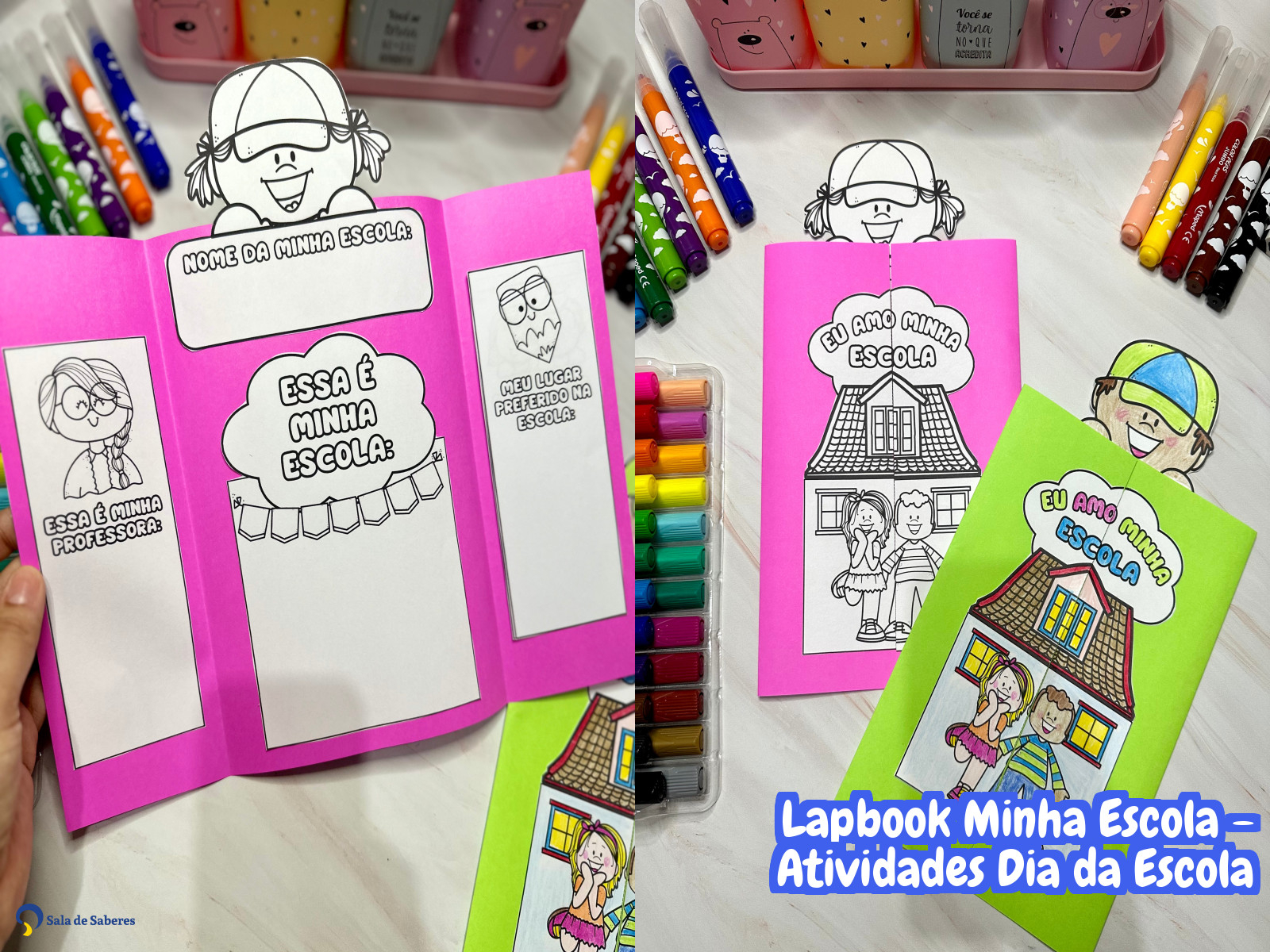 Preview de Lapbook Minha Escola - Atividades Dia da Escola