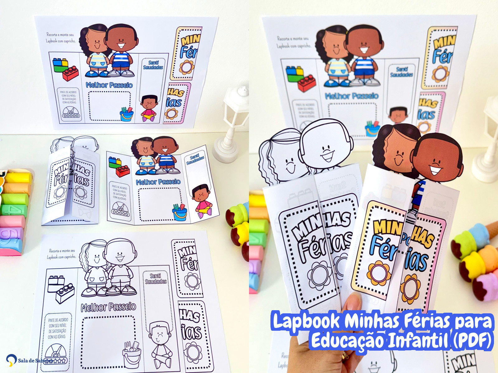 Preview de Lapbook Minhas Férias para Educação Infantil (PDF)