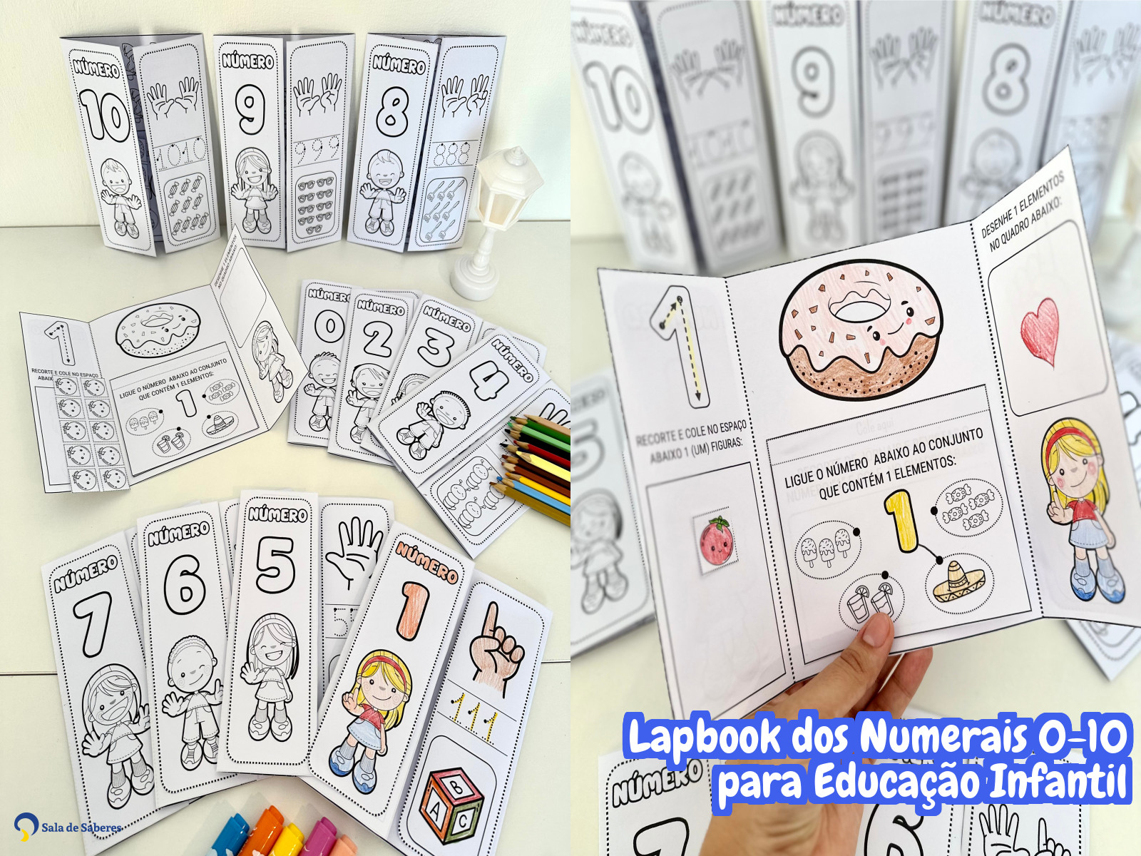 Preview de Lapbook dos Numerais 0-10 para Educação Infantil