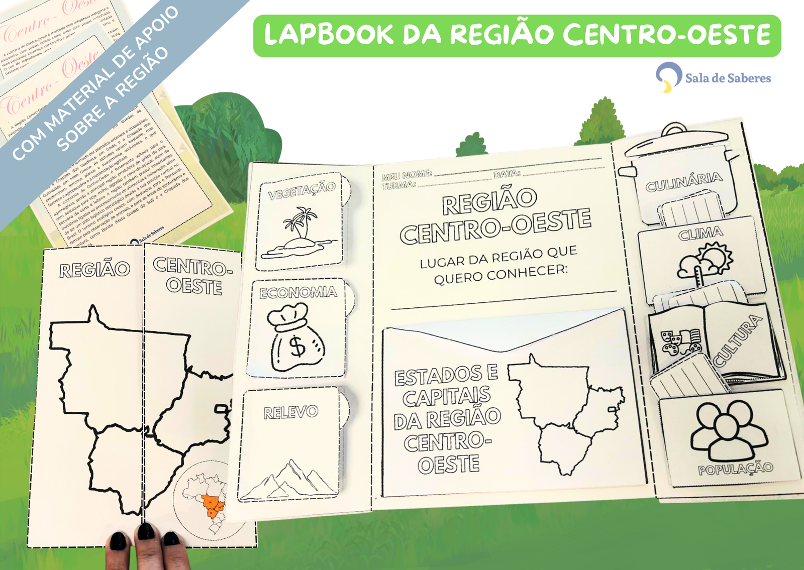 Preview de Lapbook da Região Centro-Oeste: Cultura e Geografia
