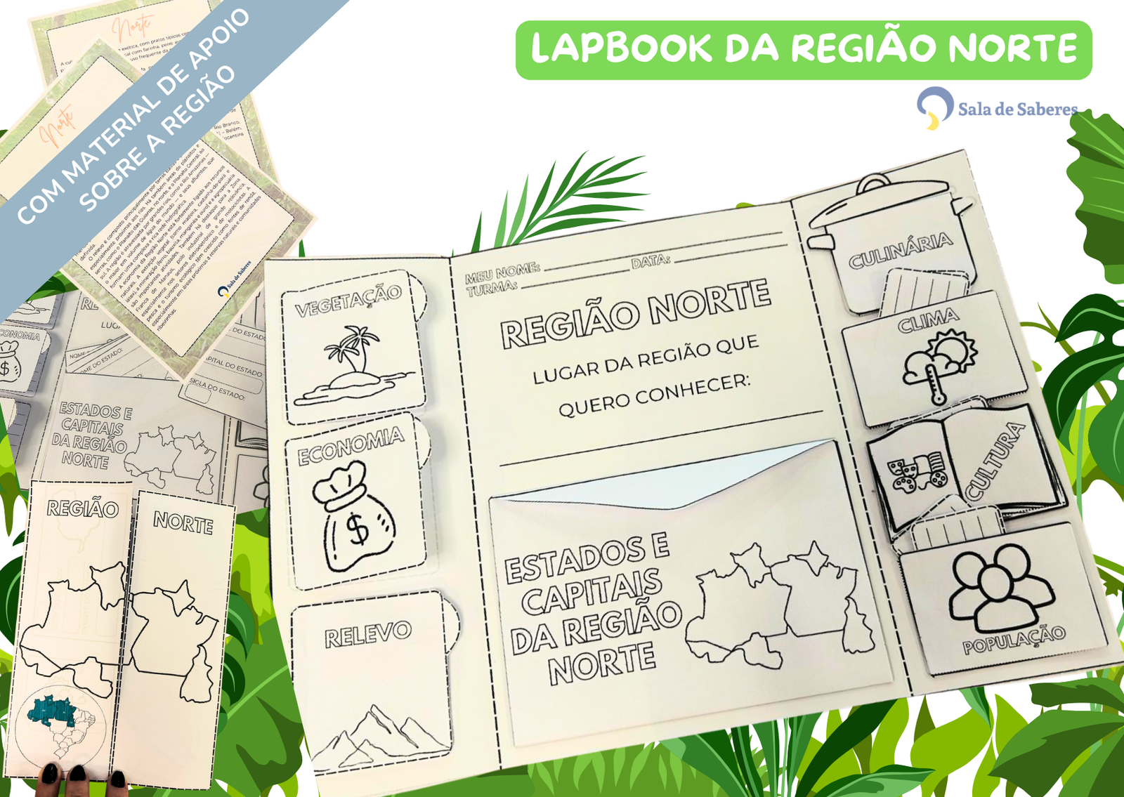 Imagem de Lapbook da Região Norte: Cultura, Geografia e Tradições