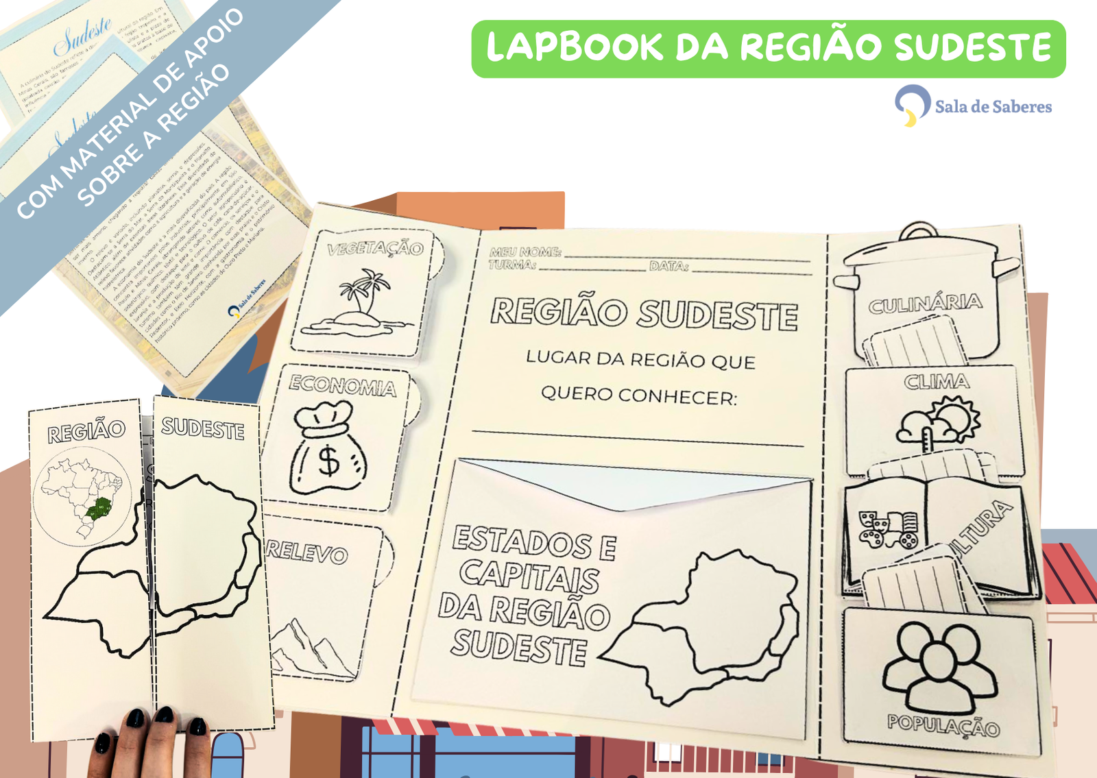 Imagem de Lapbook da Região Sudeste: Geografia - Cultura e Tradições