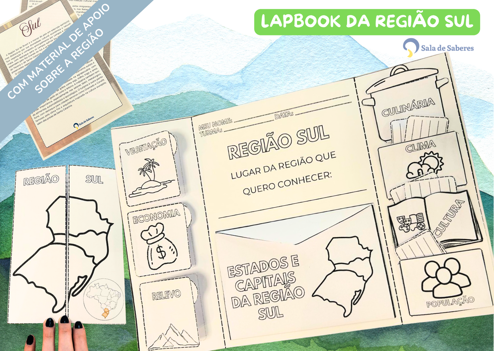 Imagem de Lapbook da Região Sul: Geografia - Cultura e Tradições