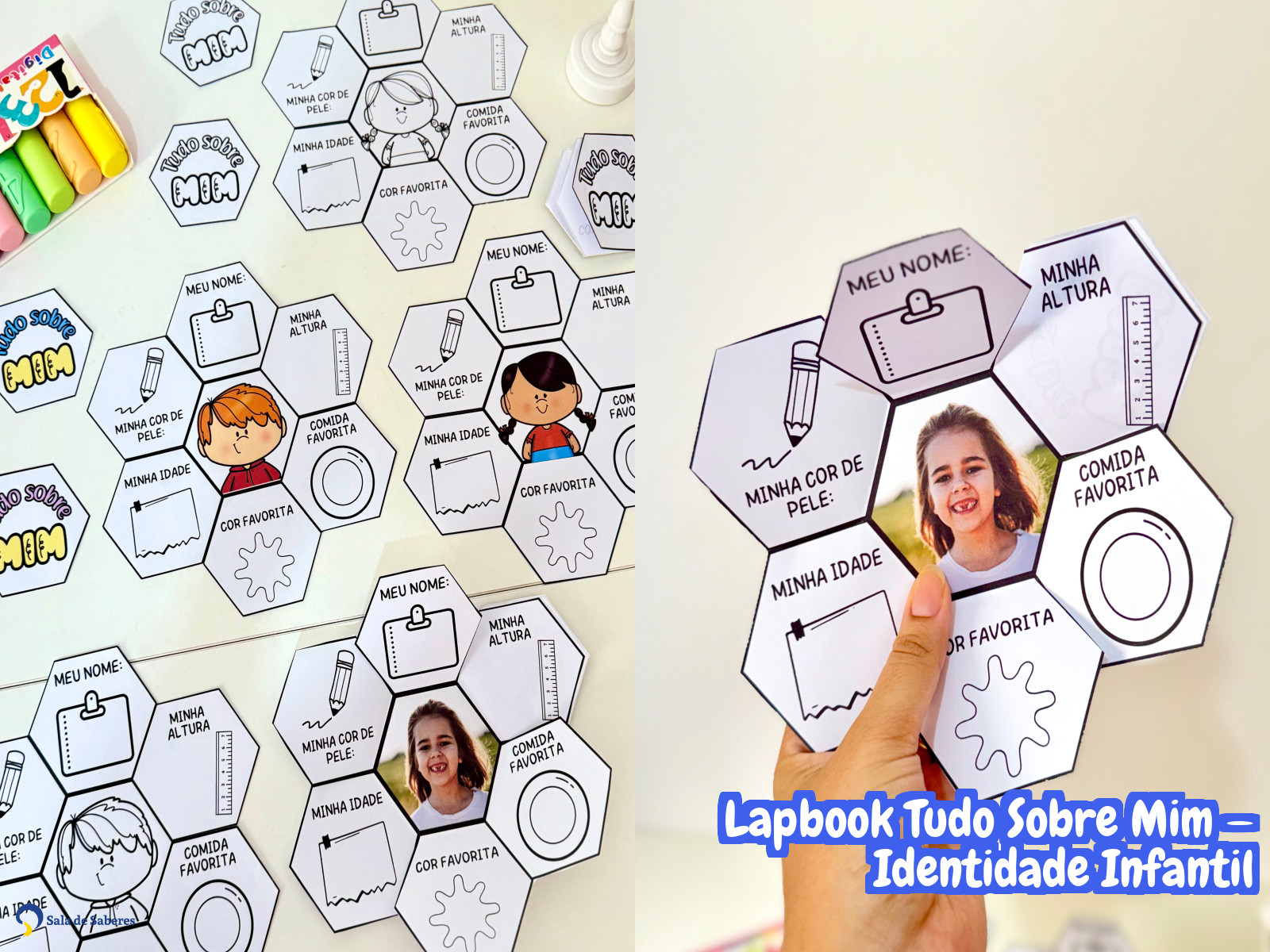 Preview de Atividade Interativa Tudo Sobre Mim — Identidade Infantil