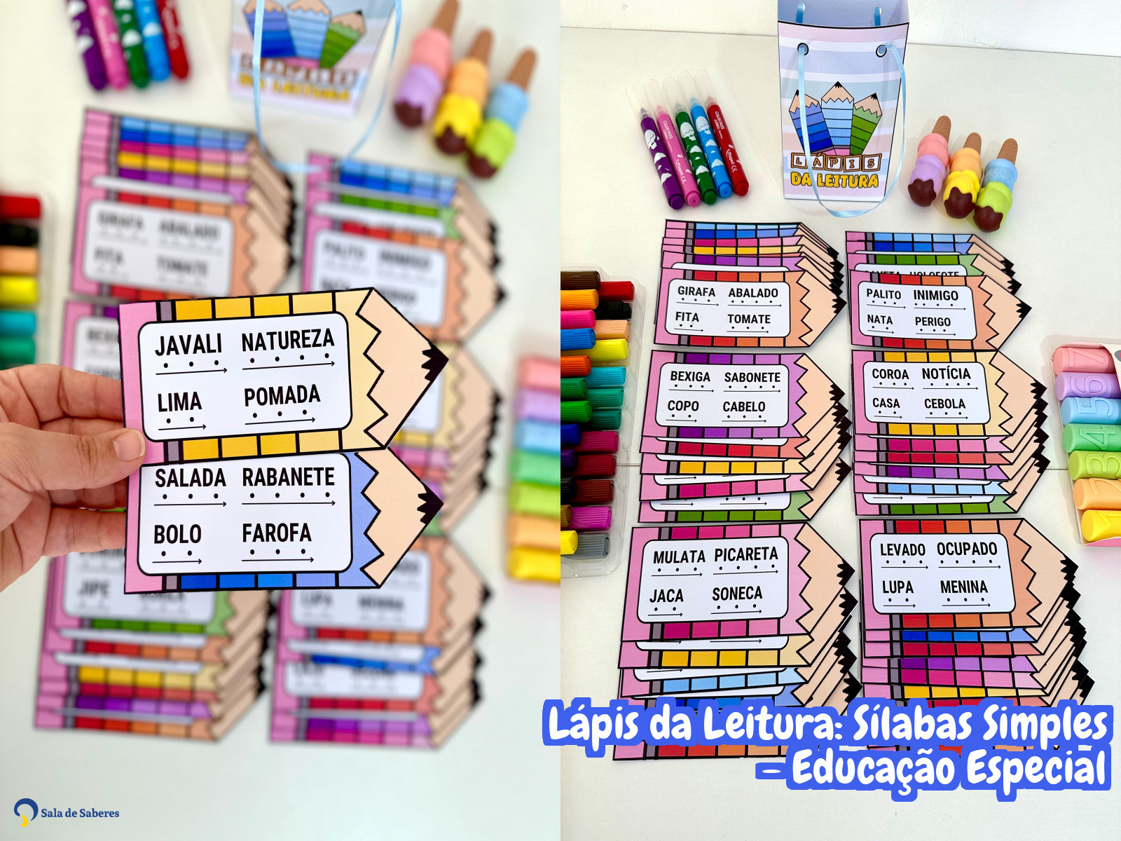 Preview de Lápis da Leitura: Sílabas Simples - Educação Especial