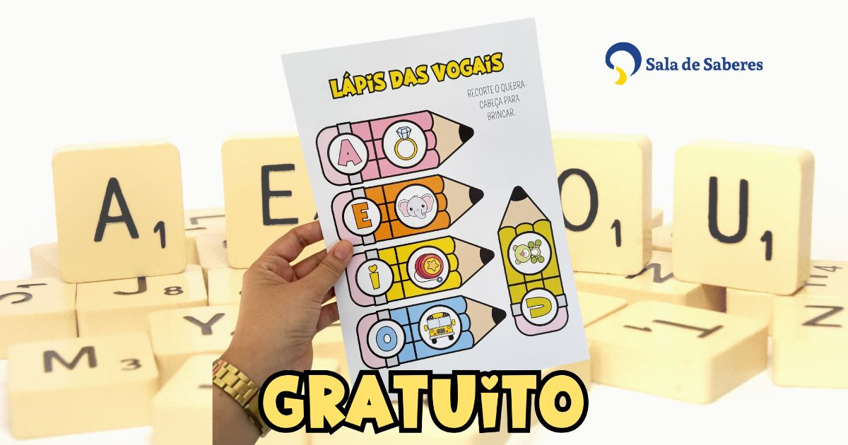 Imagem de Quebra-Cabeça das Vogais - Material para Recortar e Montar