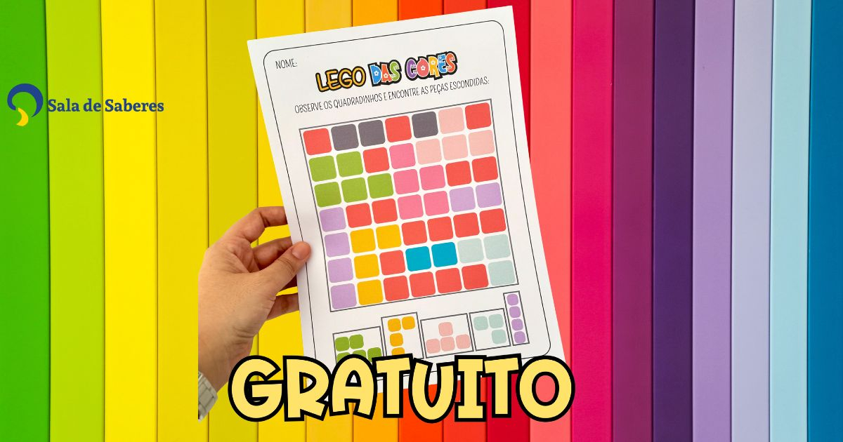 Preview de Lego das Cores — Atividade para Alfabetização Inicial