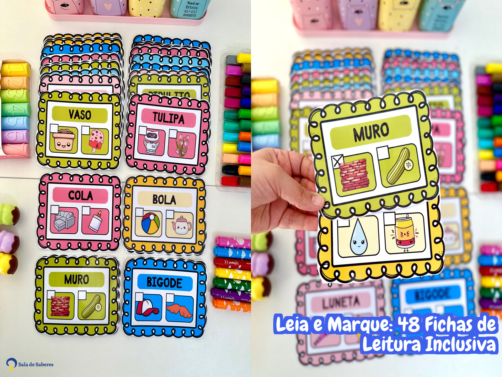Preview de Leia e Marque: 48 Fichas de Leitura Inclusiva