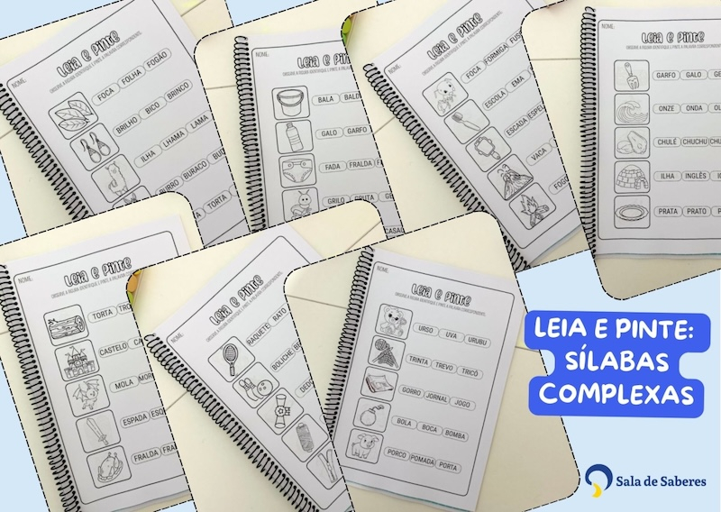 Leia e Pinte - Sílabas Complexas