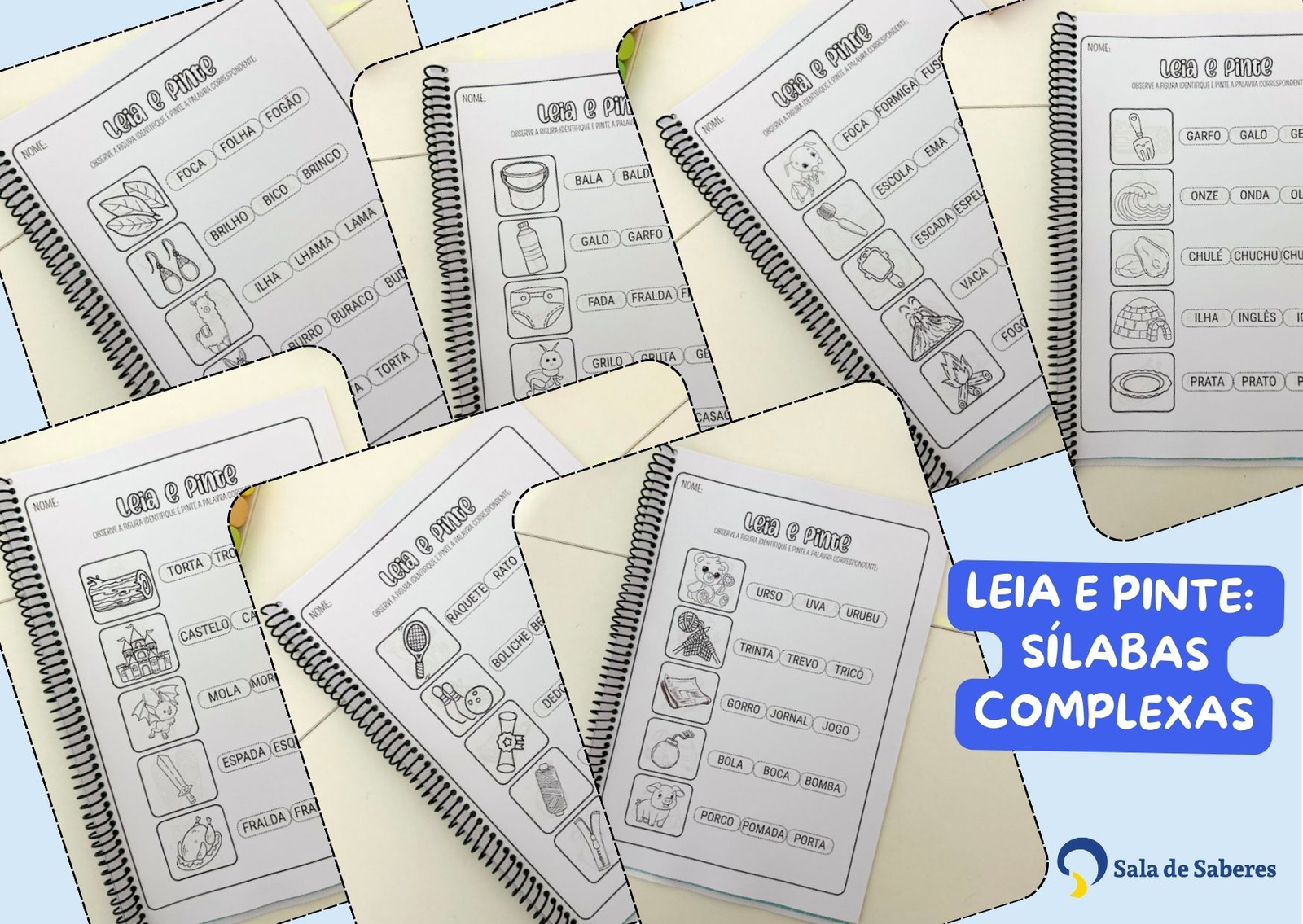 Imagem de Apostila Leia e Pinte – Sílabas Complexas