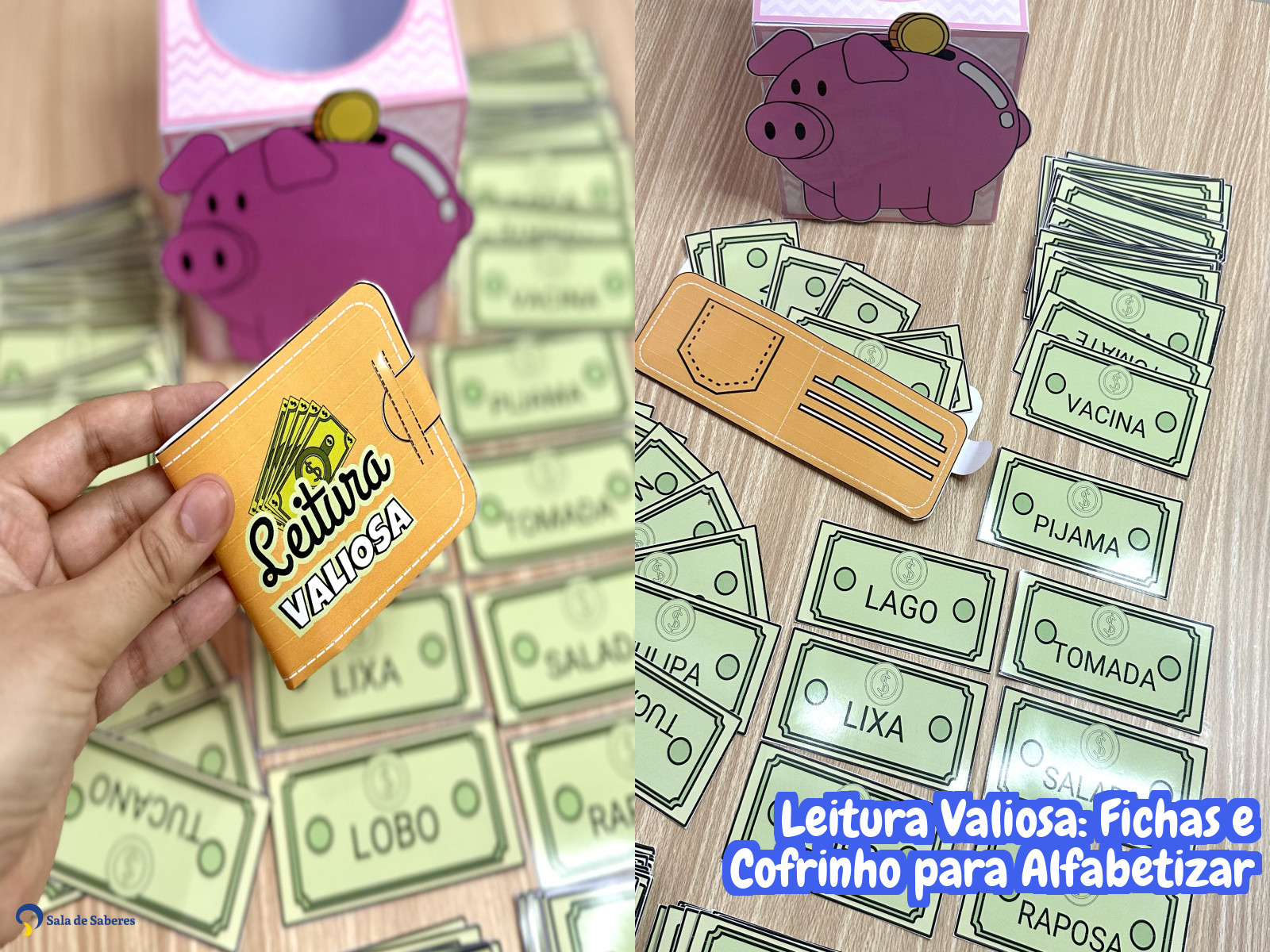 Preview de Leitura Valiosa: Fichas e Cofrinho para Alfabetizar