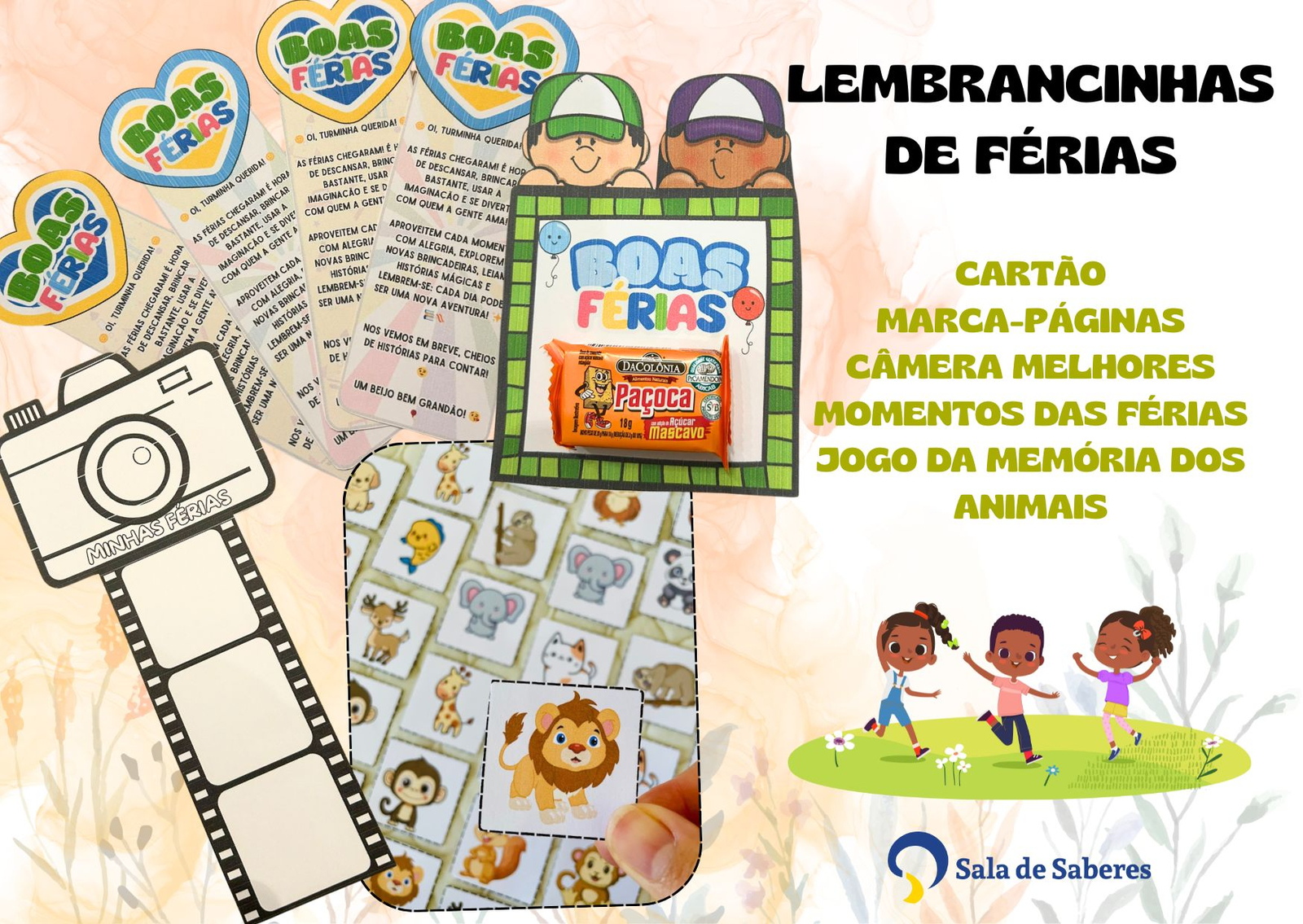 Preview de Lembrancinhas de Férias + Jogo da Memória dos Animais