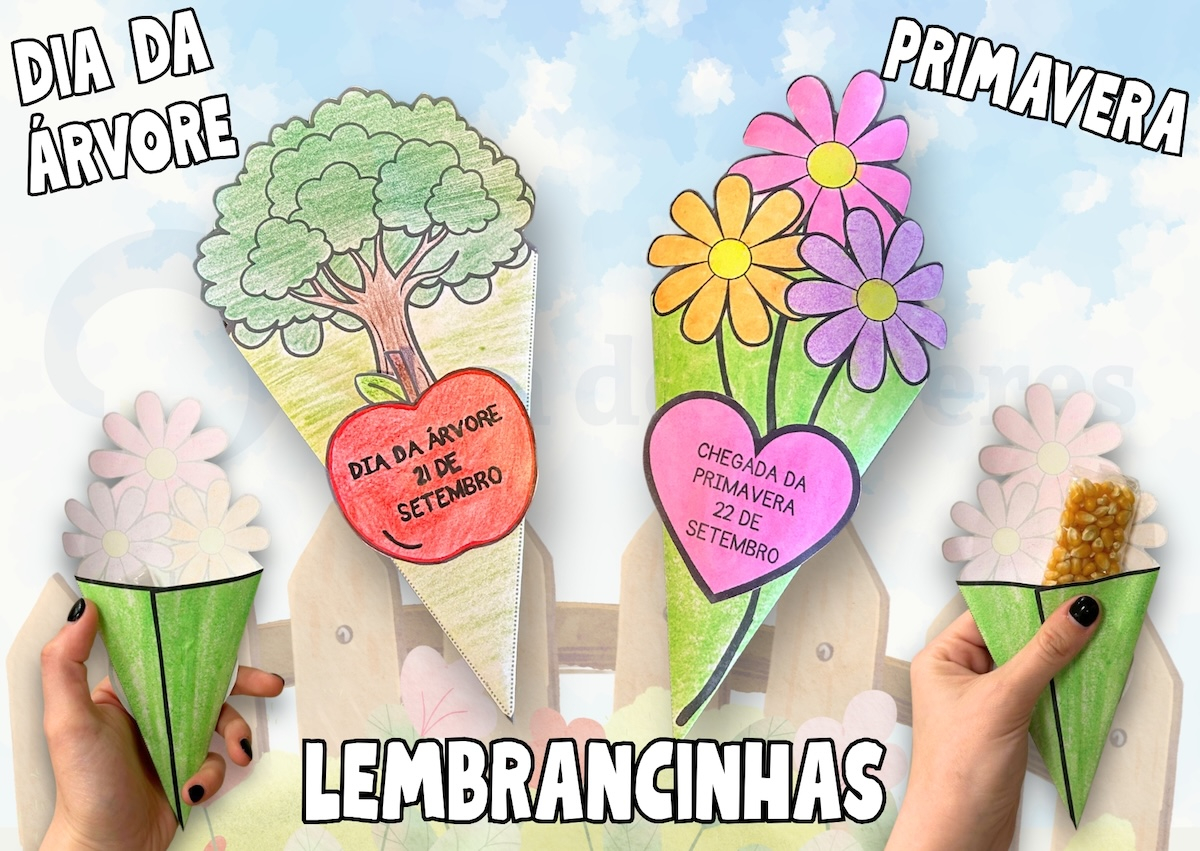 Imagem de Lembrancinhas Chegada da Primavera e Dia da Árvore - Colorir