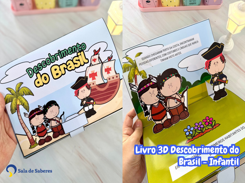 Imagem de Livro 3D Descobrimento do Brasil - Infantil