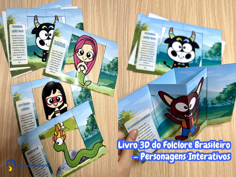 Imagem de Livro 3D do Folclore Brasileiro — Personagens Interativos