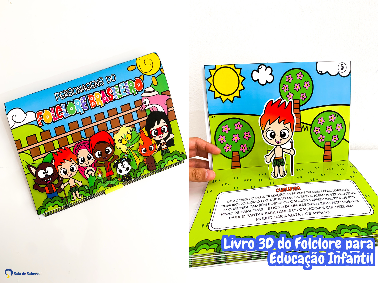 Preview de Livro 3D do Folclore para Educação Infantil