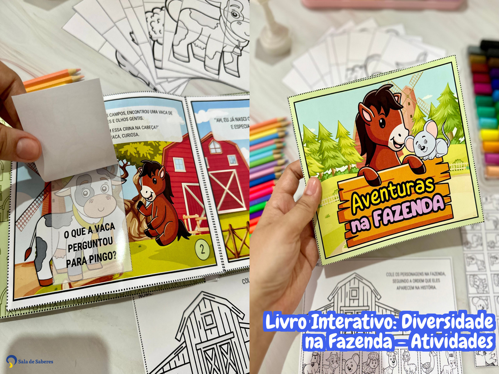 Preview de Livro Interativo: Diversidade na Fazenda - Atividades