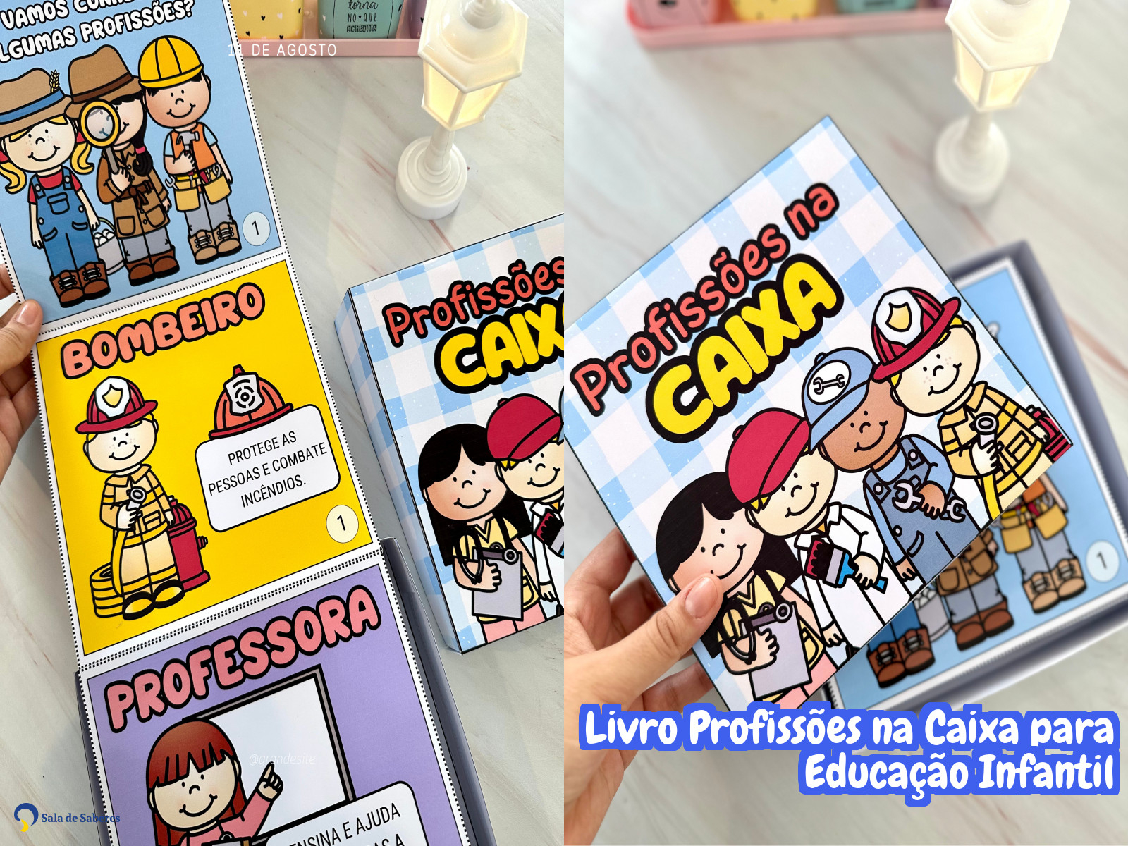 Preview de Livro Profissões na Caixa para Educação Infantil
