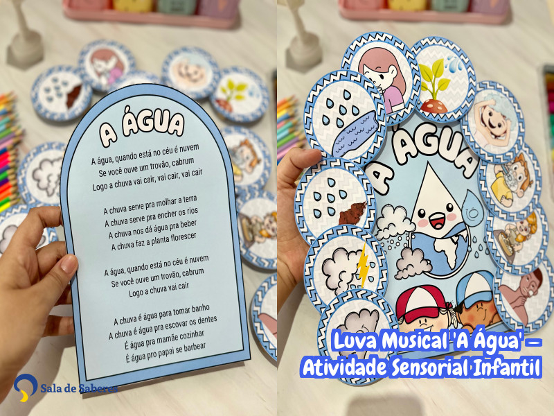 Imagem de Luva Musical 'A Água' — Atividade Sensorial Infantil