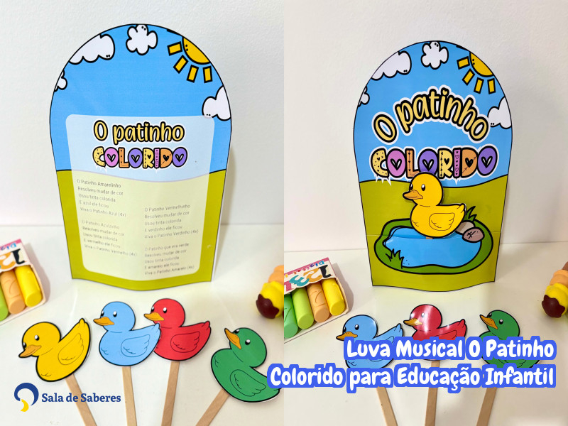 Imagem de Luva Musical O Patinho Colorido para Educação Infantil