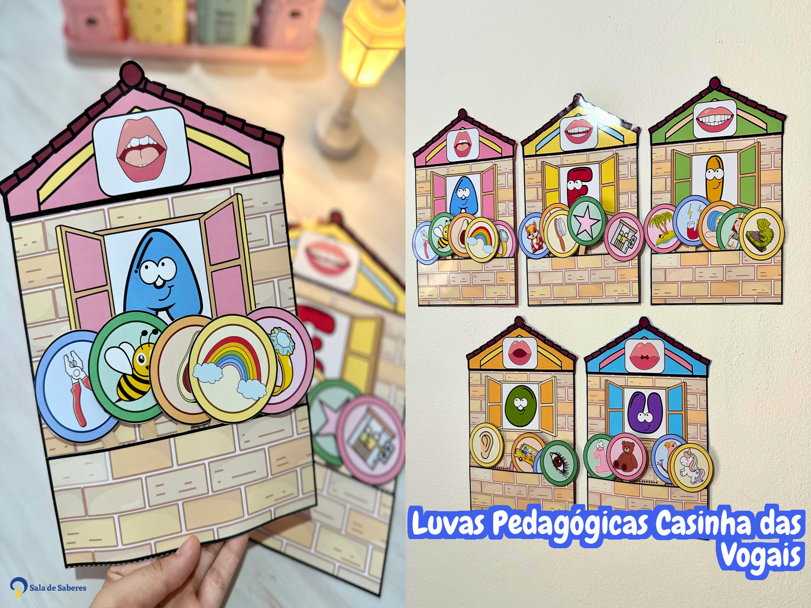 Preview de Luvas Pedagógicas Casinha das Vogais