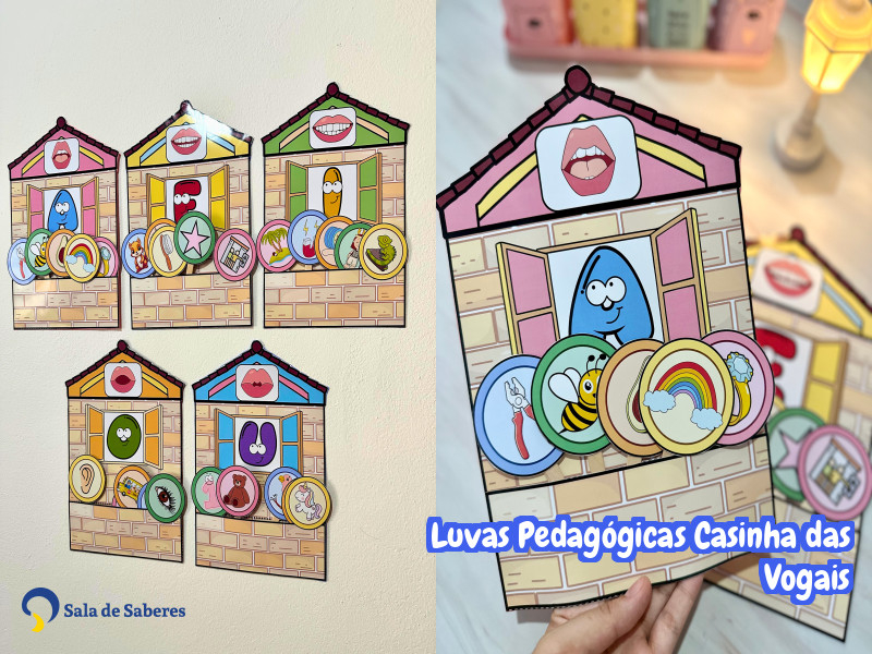 Imagem de Luvas Pedagógicas Casinha das Vogais