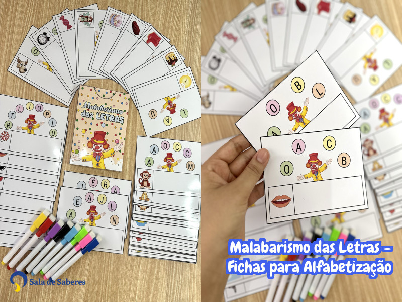 Imagem de Malabarismo das Letras – Fichas para Alfabetização