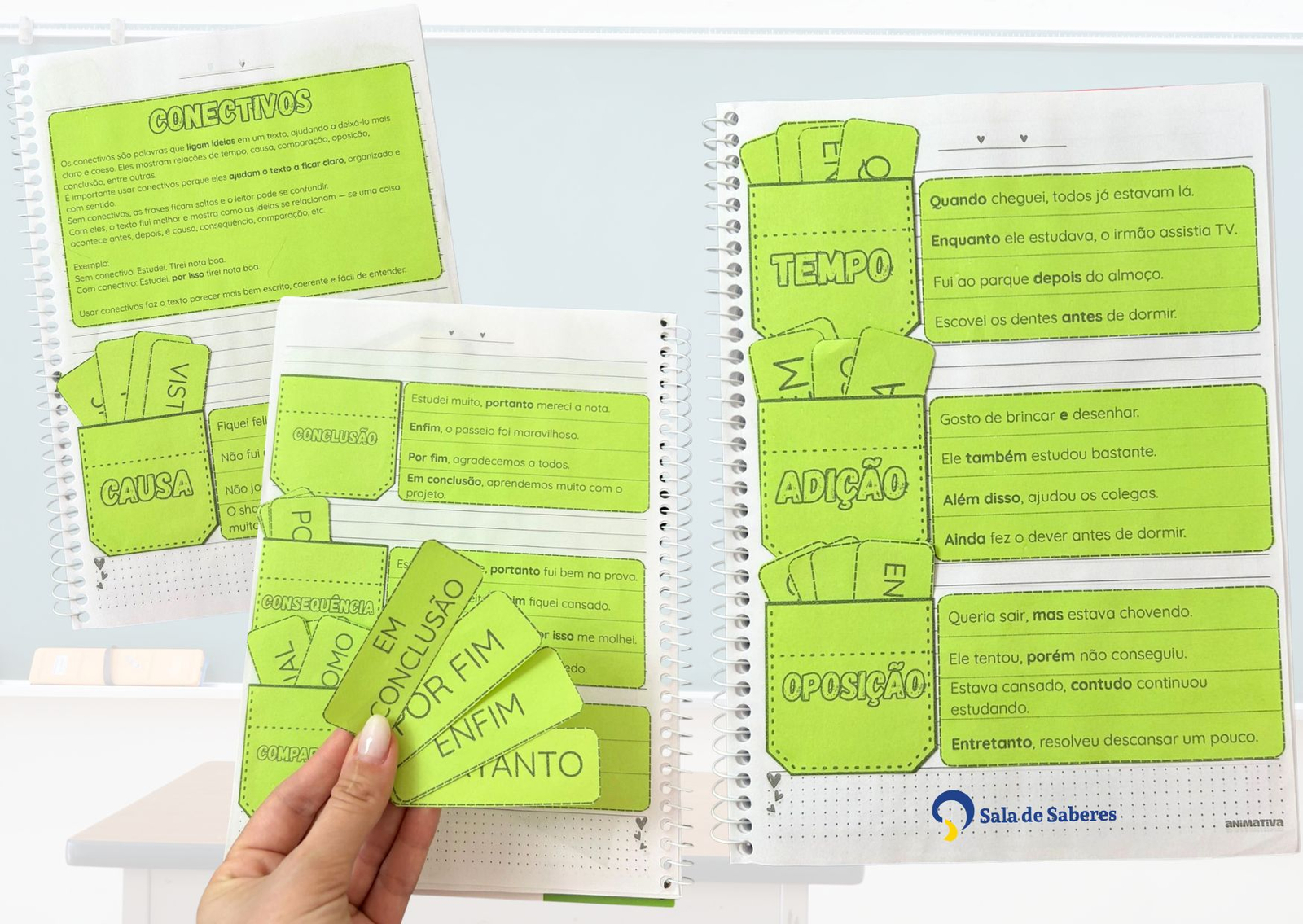 Preview de Bolsinhos Interativos: Conectivos para Sala de Aula