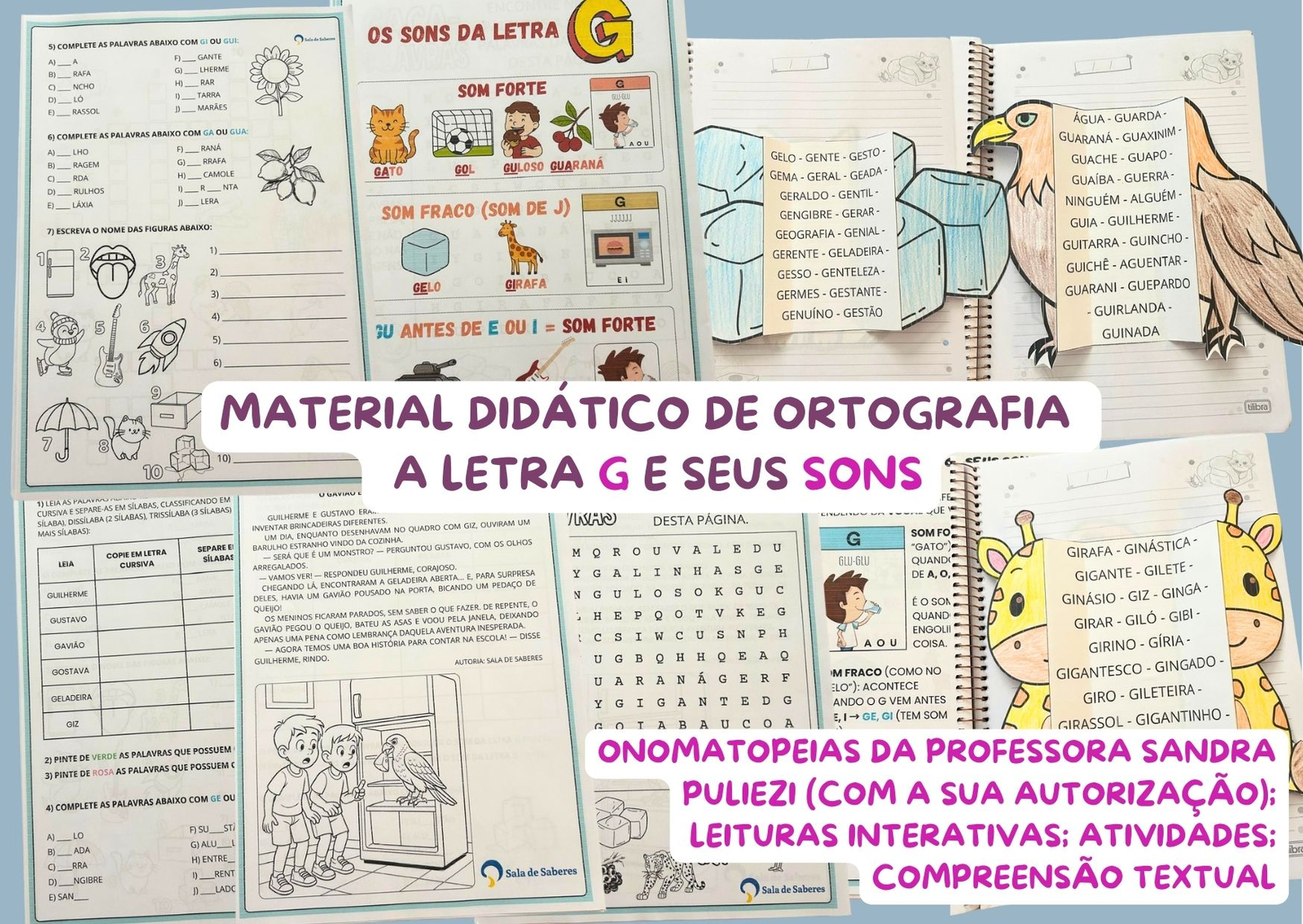 Preview de Material Didático de Ortografia – A Letra G e Seus Sons