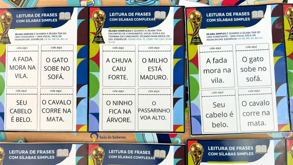 Imagem 4 de Álbum da Copa - Leitura de Frases Sílabas Simples e Complexas