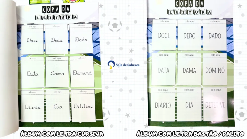 Imagem 3 de Álbum da Copa da Leitura - Letra Bastão/Palito e Cursiva